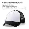 Cricut Trucker Hat, Black/White