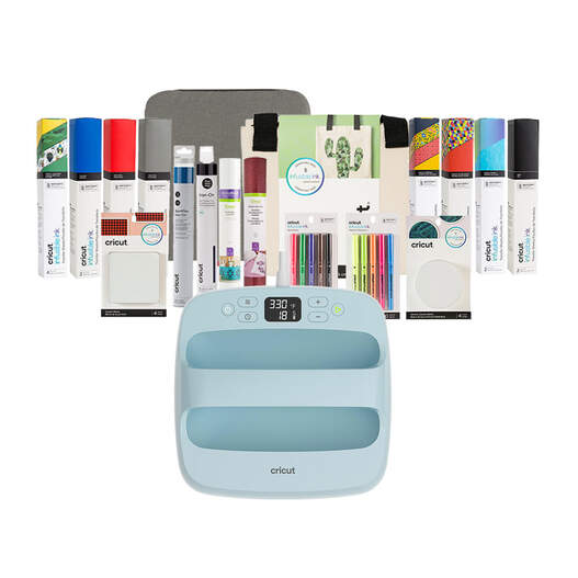 Cricut EasyPress&trade; 3, 9" x 9" + Essentials Iron-On Bundle