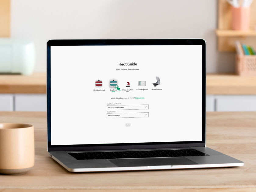 Laptop computer open with Cricut Design Space pulled up on the screen