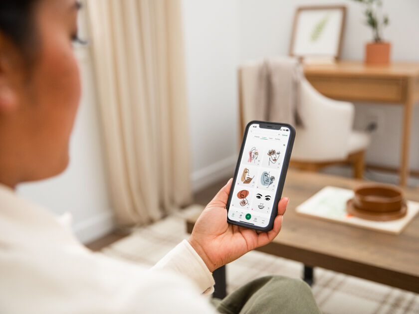 Laptop computer open with Cricut Design Space pulled up on the screen