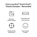 Cricut Joy Xtra&trade; Smart Vinyl&trade; &ndash; Removable Sampler, Classics (3 ct)